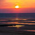 1-Cabourg - Couché de soleil sur la plage