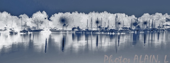 Lacanau - Le port cyanotype