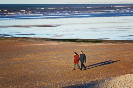 Cabourg - Shadows walking on the beach