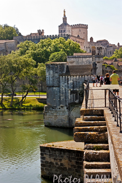 Avignon - Le palais vu du pont
