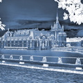Chantilly - Chateau - Vue generale cyanotype