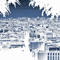 Vue sur Paris cyanotype