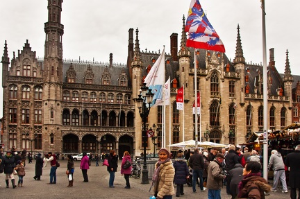 Brugge - Grand Place - Foule